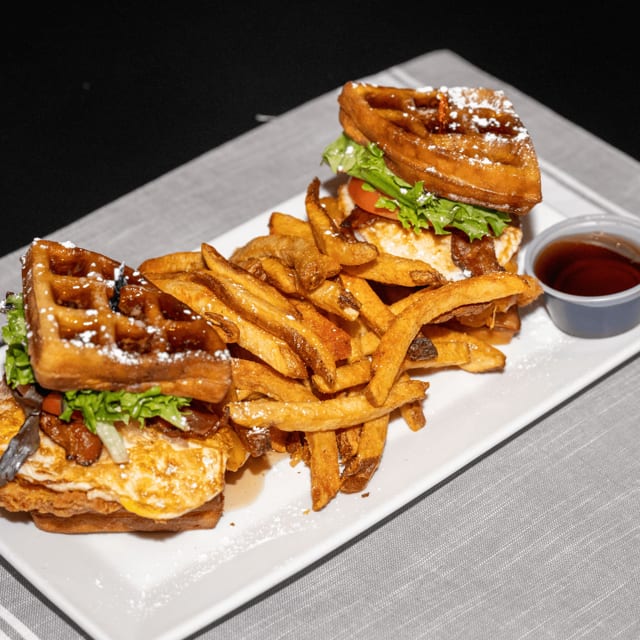 Chicken Waffle Sandwich.