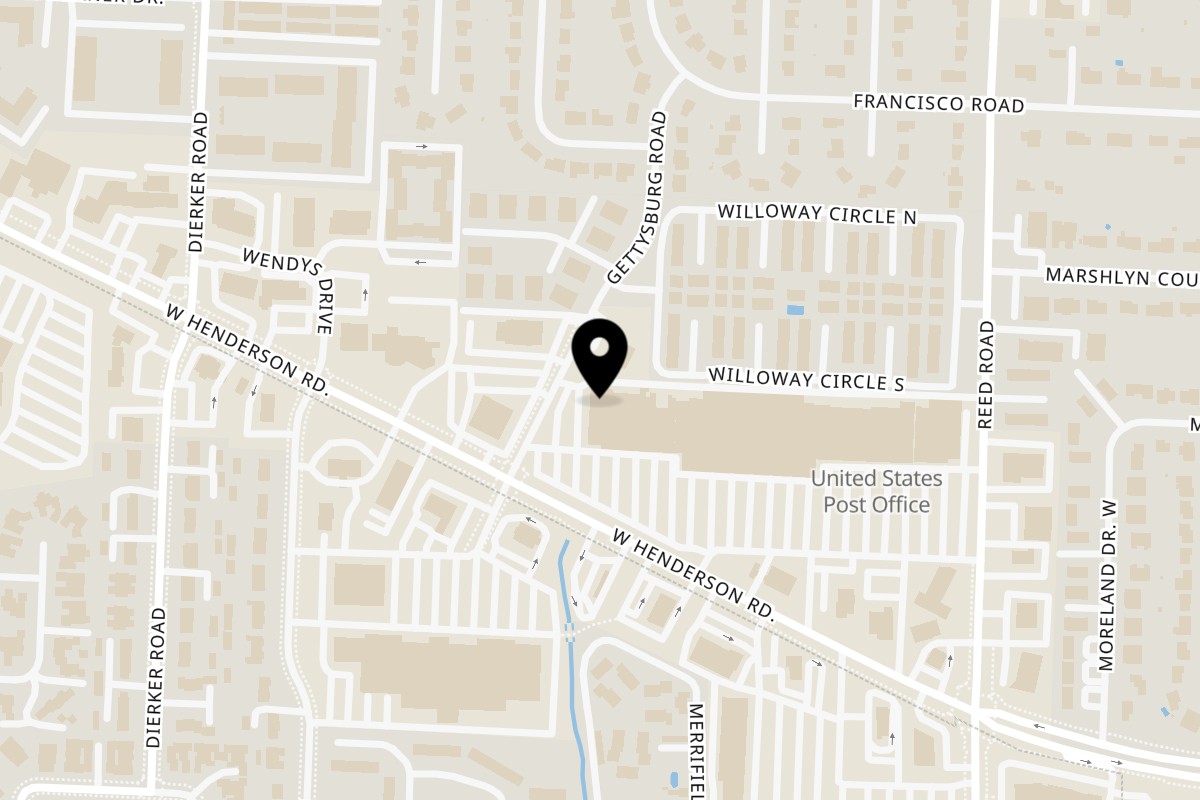 Map showing the location of Ridiculous Eatz Black Owned on 1940 W Henderson Rd in Columbus